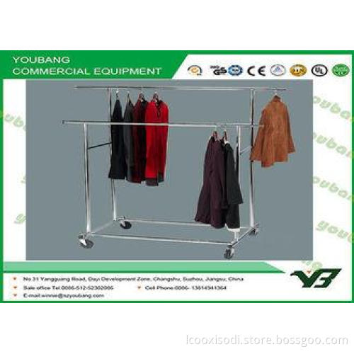 OEM ODM Adjustable 2-tier garment rack , display clothing
